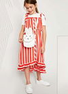 Orange Colour Fancy Wear Poli Rayon Digtal Printed Stylish Girls One Piece Kids Wear Collection Brightline-1